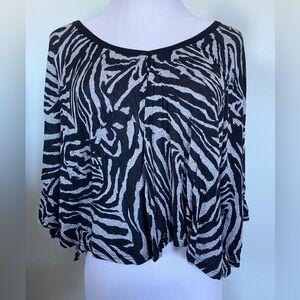 Super Flowy Zebra Print Shirt
